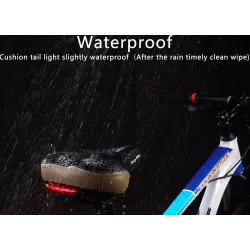 Selle de vélo avec éclairage d'avertissement