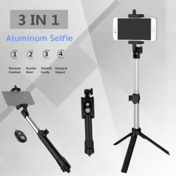 Autocollant Bluetooth Tripod avec bouton d'obturation pour smartphone