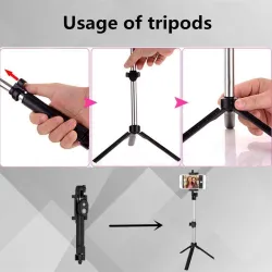 Autocollant Bluetooth Tripod avec bouton d'obturation pour smartphone
