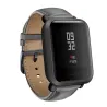 Bracelet en cuir avec boucle noire pour Xiaomi Huami Amazfit Bip