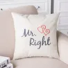 Mr & Mrs Alway Right - cotton cushion cover 44 * 44cmCushion covers