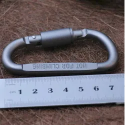 Aluminum carabiner - D type quick hook 6 pcsSurvival tools