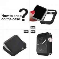 Soft Silicone Case - pour Apple Watch 42mm - 38mm - 40mm - 44mm