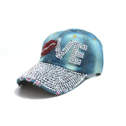 Crystal Love & lips - baseball cap - unisexe