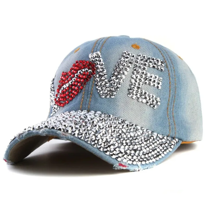 Crystal Love & lips - baseball cap - unisexe