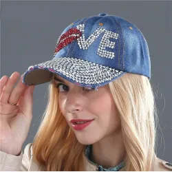 Crystal Love & lips - baseball cap - unisexe