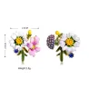 Petites boucles d'oreilles chrysanthème
