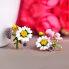 Petites boucles d'oreilles chrysanthème