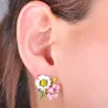 Petites boucles d'oreilles chrysanthème