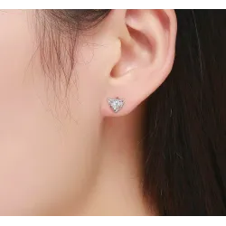 Petites boucles d'oreilles de renard en cristal