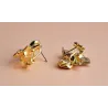Boucles d'oreilles avec des cristaux de fleurs