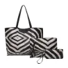 Sac en cuir avec motif zèbre - Set 3 pcs