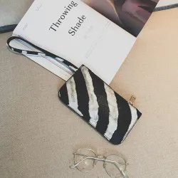 Sac en cuir avec motif zèbre - Set 3 pcs