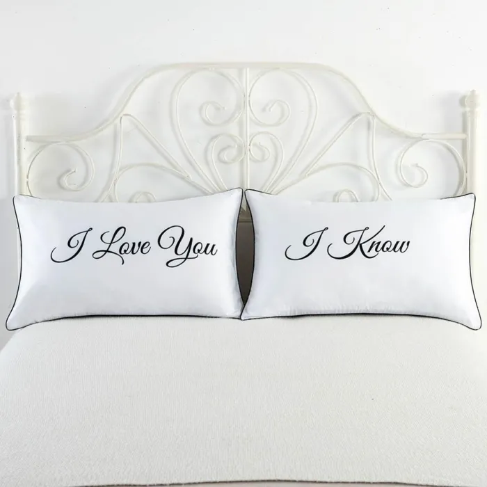 Mr & Mrs coussin case for couples 48 * 74cm 2 pcs