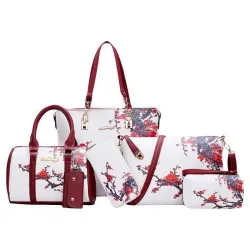 Sacs en cuir avec imprimé floral - set