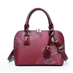 Sac en cuir avec imprimé floral