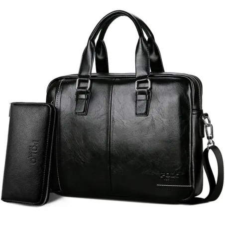 Elégant grand sac à bandoulière en cuir