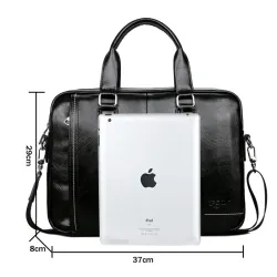 Elégant grand sac à bandoulière en cuir
