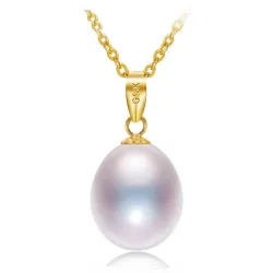 Collier en or de luxe avec perle 45cm