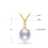 Collier en or de luxe avec perle 45cm