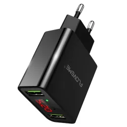 Smart dual USB - Adaptateur de charge numérique pour iPhone Samsung Xiaomi - Plug EU