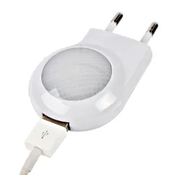 Led - mini lampe murale avec chargeur USB - Plug EU