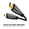 HDMI 3D 1080P plaqué or à micro HDMI - D type mâle à HDMI mâle - câble