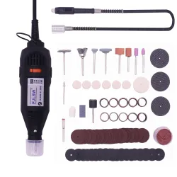 Mini machine de perçage à main électrique avec arbre flexible  105 accessoires