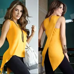 Blouse croisée irrégulière - haut élégant