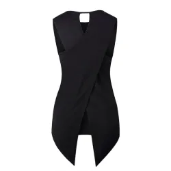 Blouse croisée irrégulière - haut élégant