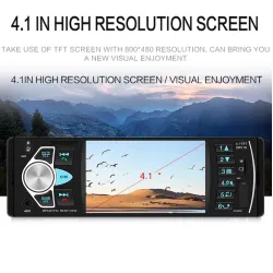 Bluetooth car radio - din 1 - 4 inch display - MP3/MP5 - rear camera - steering remoteRadio
