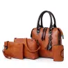 Luxury leather bag set incl purse 4 pcsSets