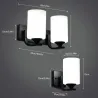 E27 LED base - wall lamp with single and double headE27