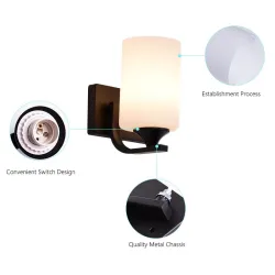 E27 LED base - wall lamp with single and double headE27