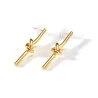Boucles d'oreilles en acier inoxydable