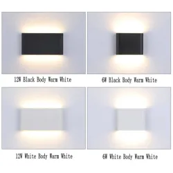Moderne 6W - 12W LED intérieure - lampe murale extérieure étanche IP65