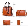 Luxury leather bag set incl purse 4 pcsSets