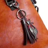 Sac en cuir de luxe avec porte-monnaie 4 pièces
