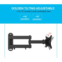Porte-TV murale pivotante universelle - support