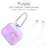 Boîtier pour écouteur en silicone pour Apple AirPods avec crochet