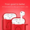 Boîtier pour écouteur en silicone pour Apple AirPods avec crochet