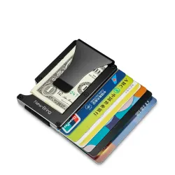 Mini porte-cartes de crédit - portefeuille en métal