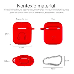 Boîtier pour écouteur en silicone pour Apple AirPods avec crochet
