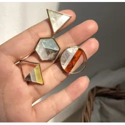 Boucles d'oreilles en acrylique géométrique