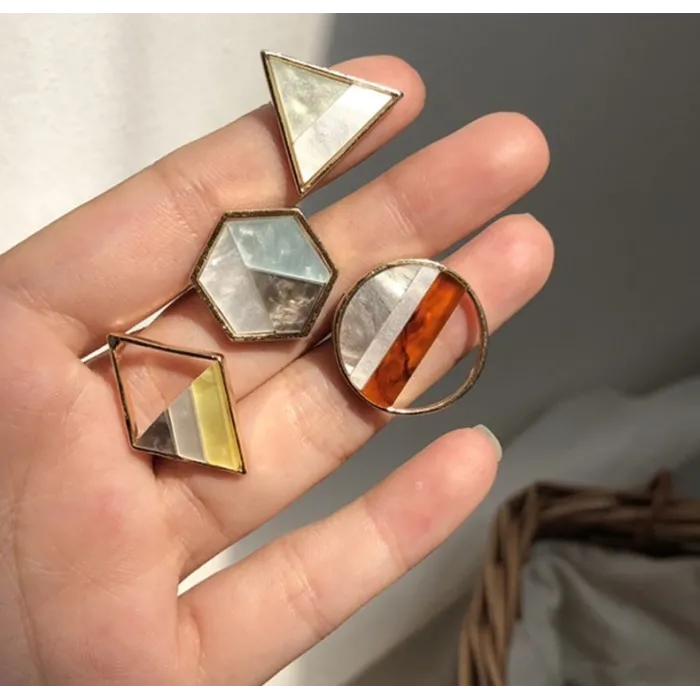 Boucles d'oreilles en acrylique géométrique