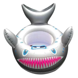 Cartoon shark - inflatable baby swimming ring - seat with handleSwimming