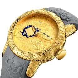 Montre étanche de luxe avec sculpture dragon