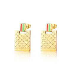 Boucles d'oreilles en acier inoxydable de luxe