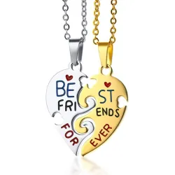 Best Friends Forever - collier en acier inoxydable - couples - 2 pièces