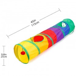 Tunnel coloré pour animaux - tube collapsible